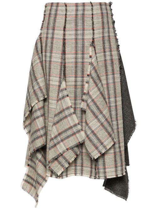Asymmetric midi skirt - Grey