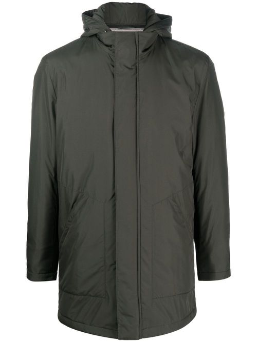 Zip-fasten hooded coat - Green