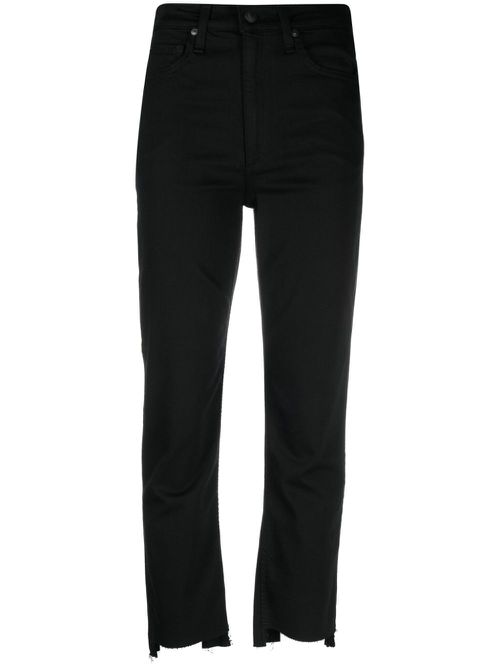 Wren high-waisted skinny jeans - Black