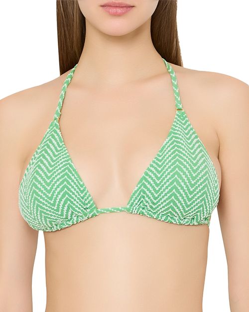 Verde Chevron Bikini Top