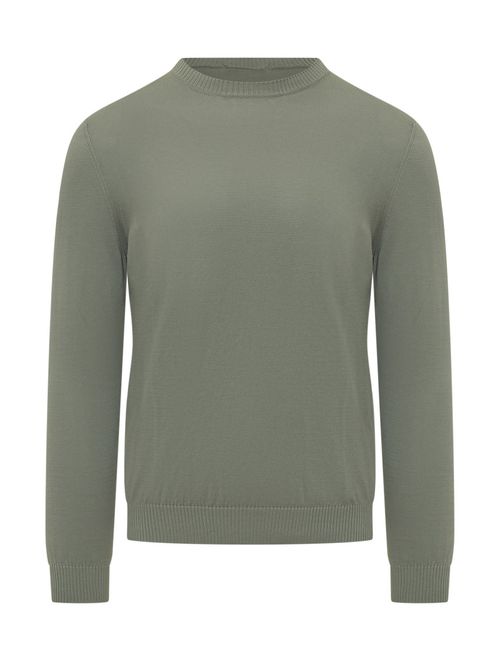 Green Solid Regular Sweaters