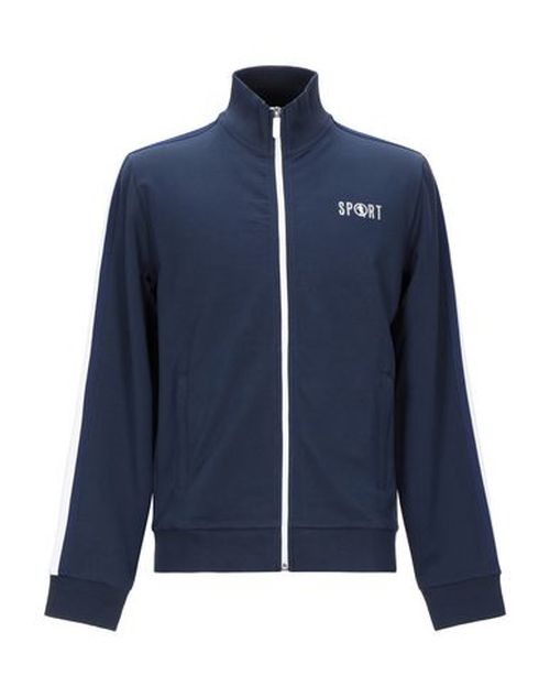 Bikkembergs Man Sweatshirt Midnight blue Size S Cotton, Elastane