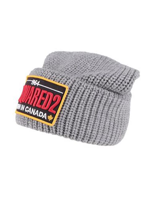 Dsquared2 Man Hat Grey Size ONESIZE Wool
