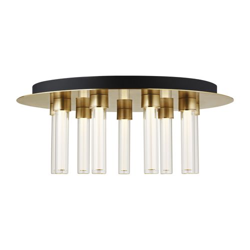 Kola 9-Light 8.80"H LED Flush Mount in Natural Bra