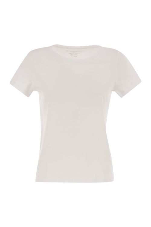 Majestic Crew-Neck Short-Sleeved Cotton T-Shirt