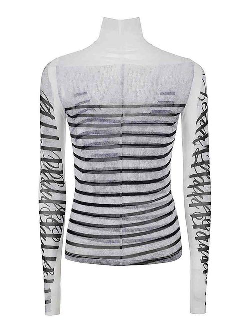 Spandex And Mesh Longsleeve Top