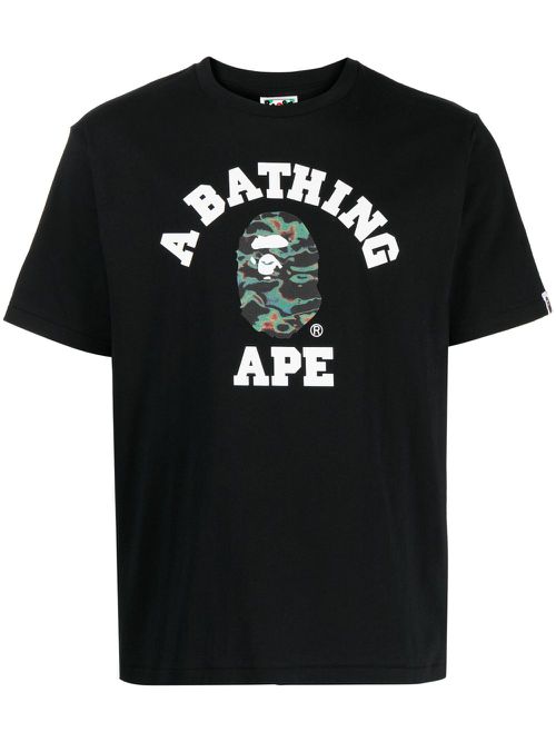 Logo-print crew-neck T-shirt - Black