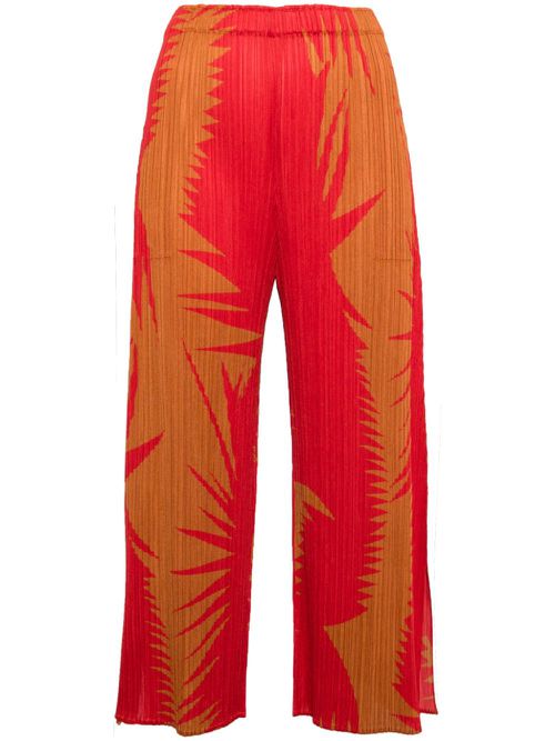 Piquant wide-leg trousers - Red