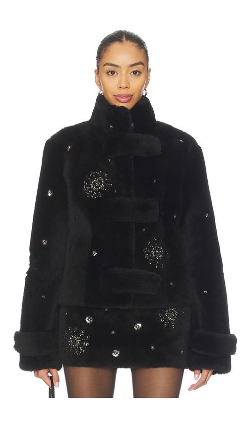 SIEDRES Sira Fur Jacket in Dark Brown. 36 also