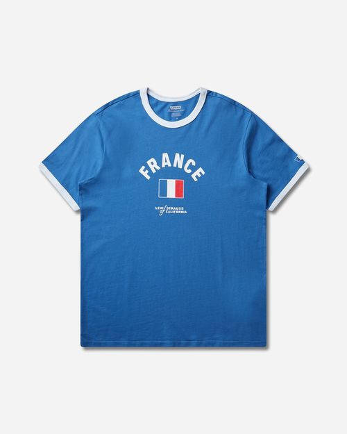 Men s France Ringer T-Shirt Blue