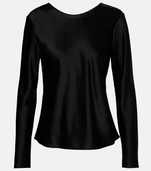 Barb draped satin top
