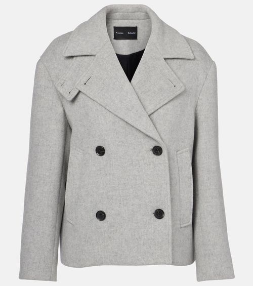 Double-breasted wool coat