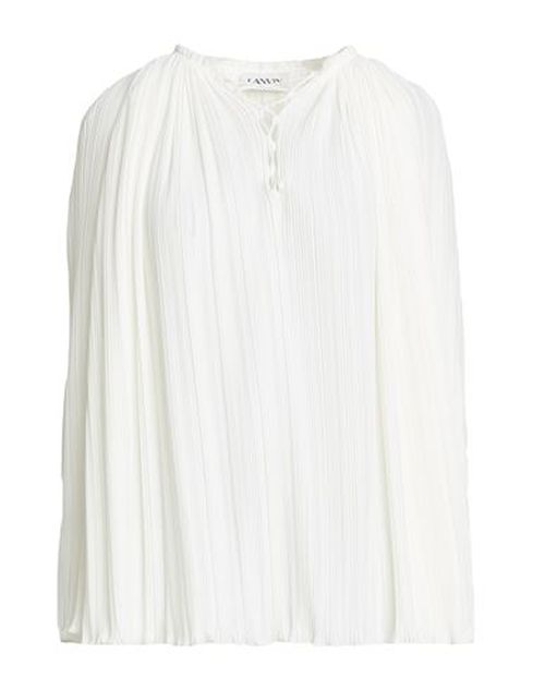 Woman Top White Size 6 Polyester, Brass, Rayon