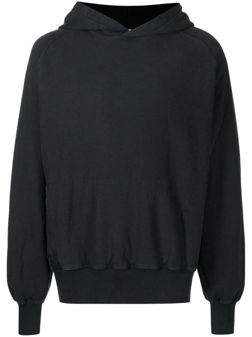 Long sleeves cotton hoodie - Black