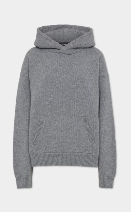Grey Wool Hoodie