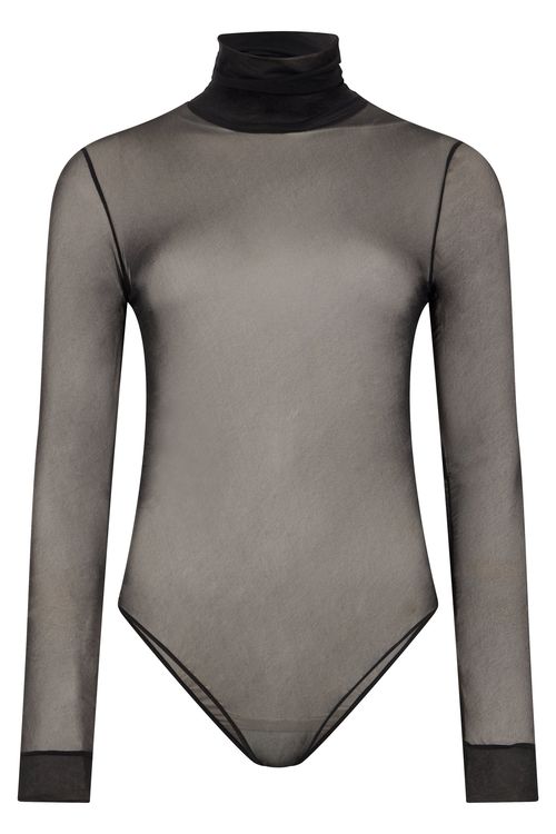 Long Sleeve Semi-Transparent Bodysuit