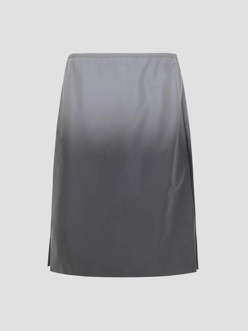 Reflective Mid-Rise Midi Skirt