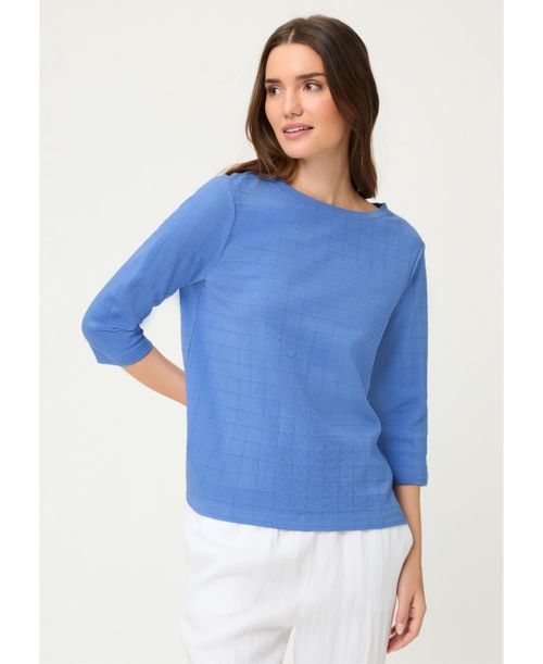 Women's Rib Knit T-Shirt - Bay blue