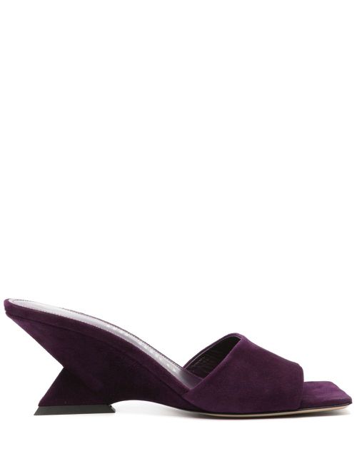 The Attico Cheope suede mules - Violett