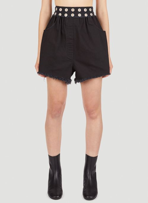 Eyelet Shorts - Woman Shorts Black Fr