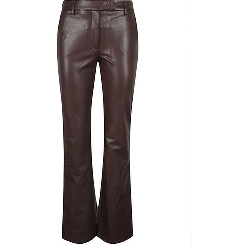 True Royal Faux Leather Flared Trouser