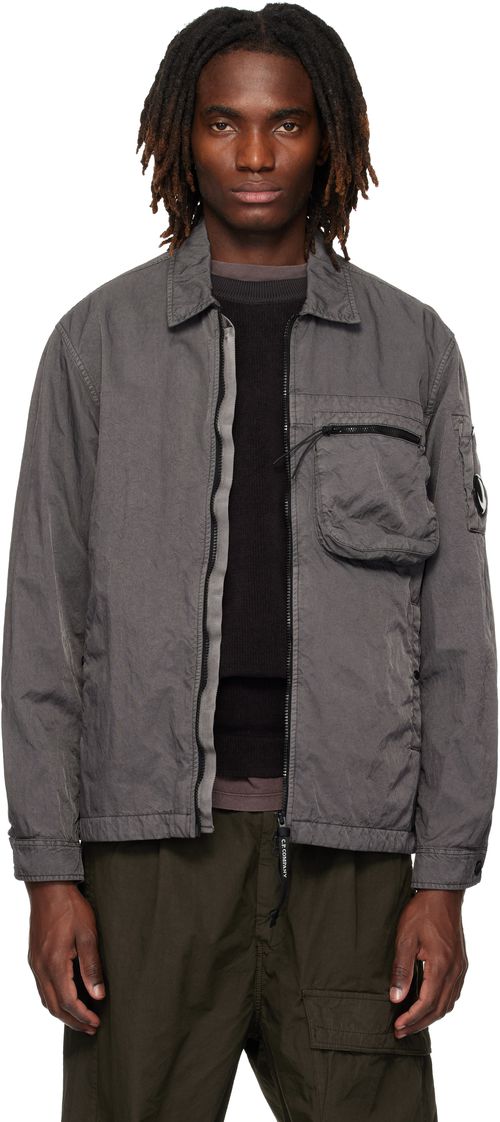 Gray Panama-R Zipped Lens Overshirt