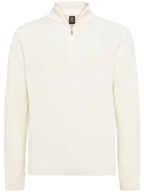 Half zip sweater - White