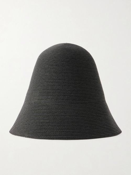 Faux Raffia Sunhat - Black