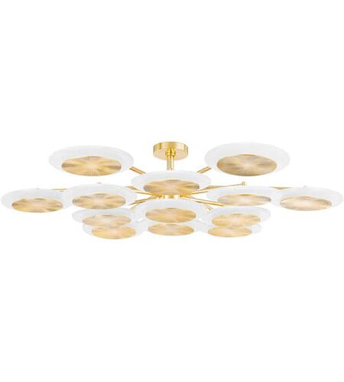 Corbett Topaz 13-Light Transitional Chandelier in Vintage Polished Bra