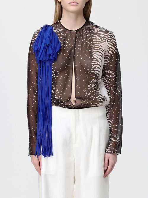Top Woman color Gnawed Blue