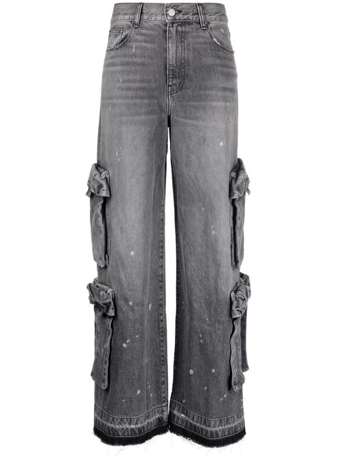 Baggy Cargo wide-leg jeans - Grey