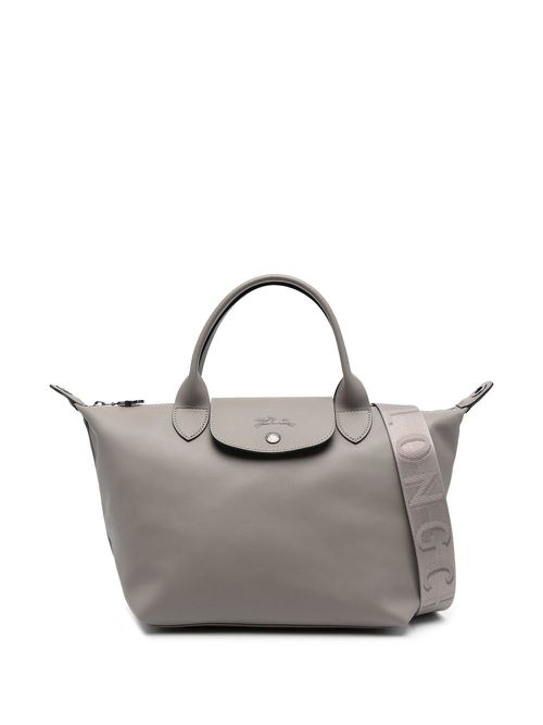 Le Pliage logo-strap bag - Grey