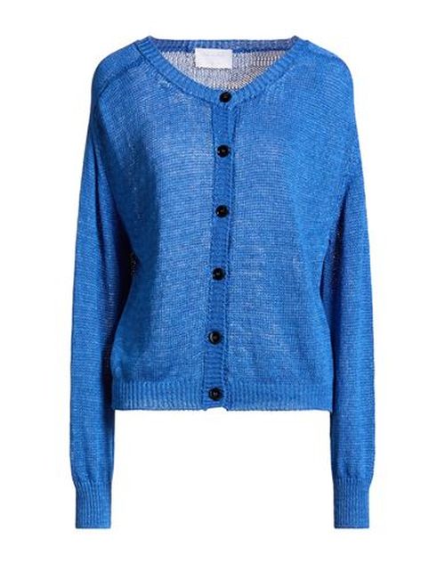 Collezione N_01 Woman Cardigan Blue Size S Linen