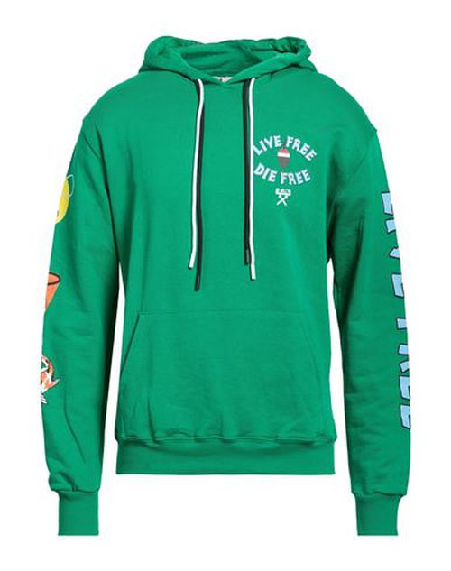 Man Sweatshirt Green Size L Cotton