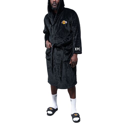 Men's Black Los Angeles Lakers Personalized Phantom Robe