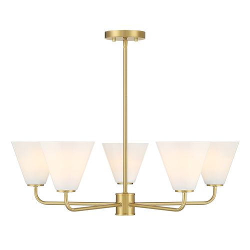 Blair 5-Light Chandelier in Warm Bra