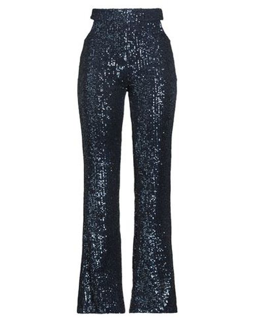 Woman Pants Blue Size M Polyester, Elastane