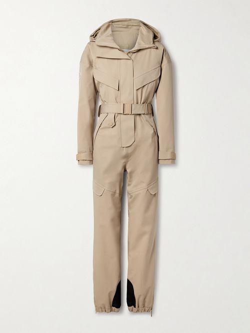 Apex Hooded Belted Ski Suit - Neutrals