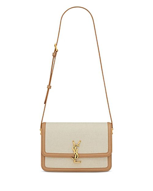 Solferino Medium in Canvas and Vegetable-Tanned Leather