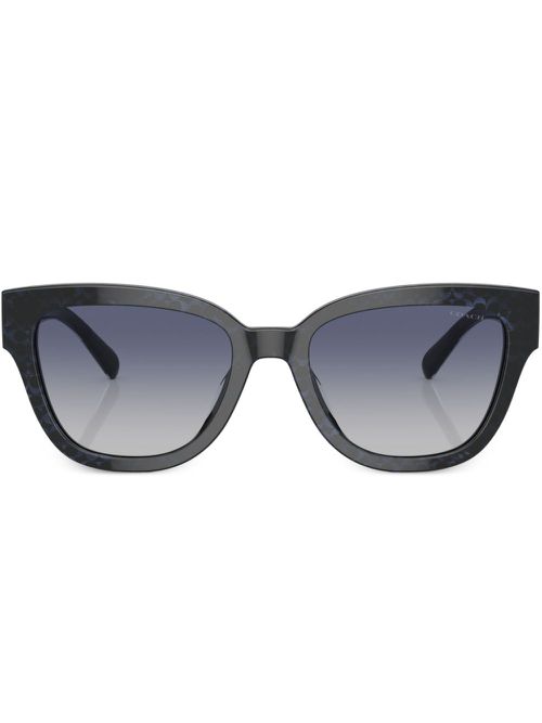 Monogram-pattern sunglasses - Blue