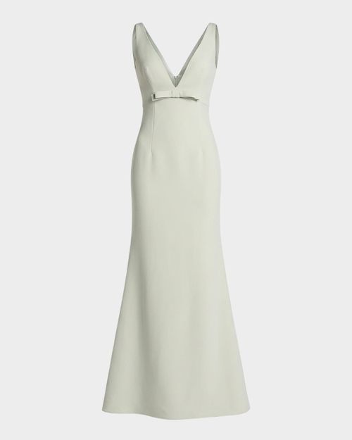 Sleeveless Mermaid Gown w/ Bow