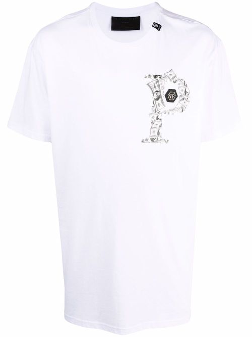 Graphic-print logo T-shirt - White