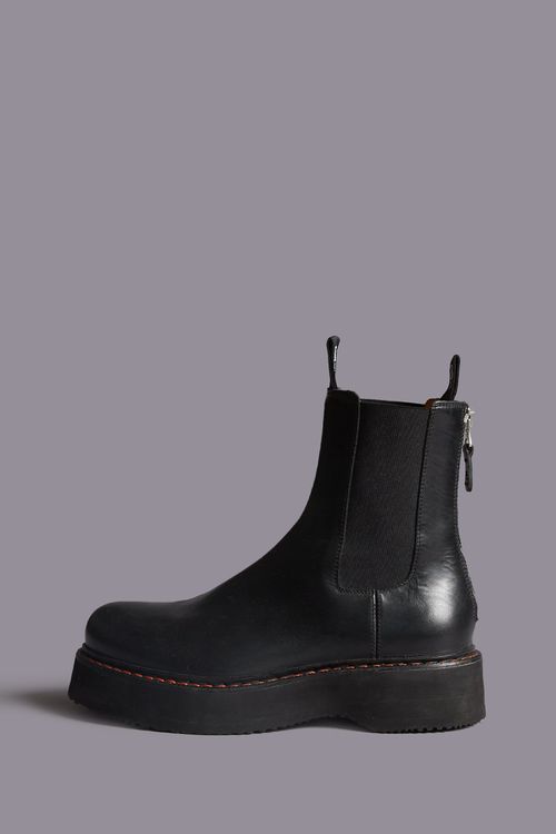 R13 Single Stack Chelsea Boot - Black
