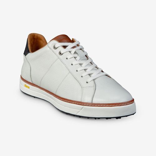 Pines Derby Golf Shoe in White Leather
