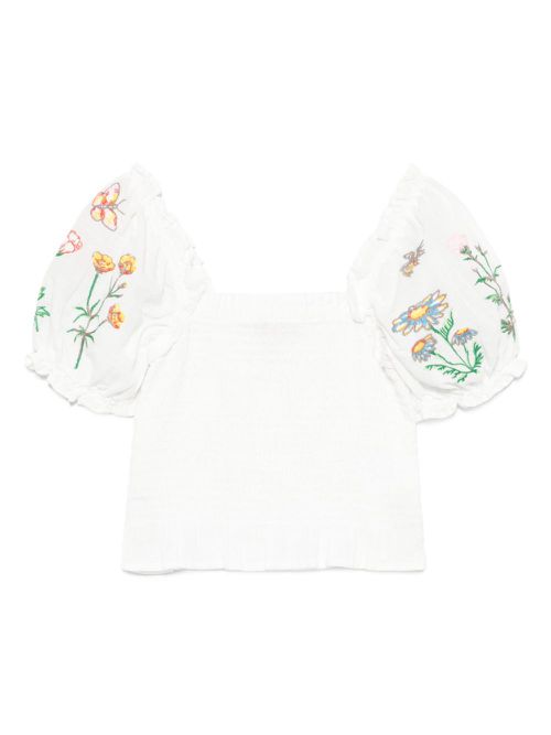 Stella McCartney Kids embroidered top - White