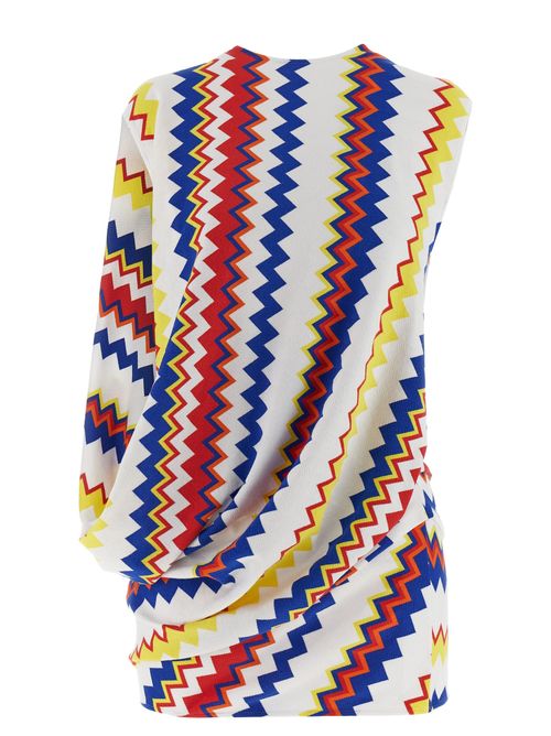 Zigzag Jacquard Viscose Tunic — Multicolor
