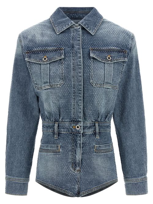 Rhinestone Denim Jumpsuit