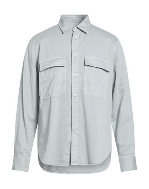 Man Shirt Light grey Size S Cotton, Lyocell