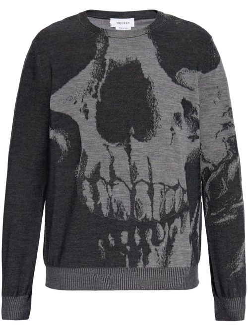Dark Grey Skull Sweater