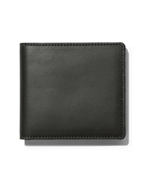 Men's Leather Minimalist Billfold Wallet in Black | by